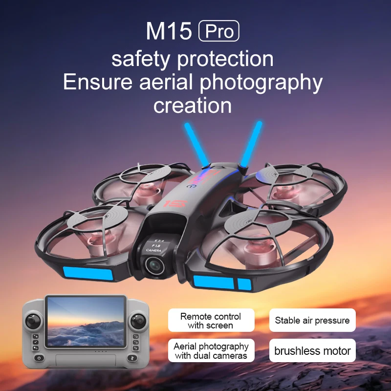 2026 New M15 FPV Drone with Sc - Drone Controller Screen recension och pris